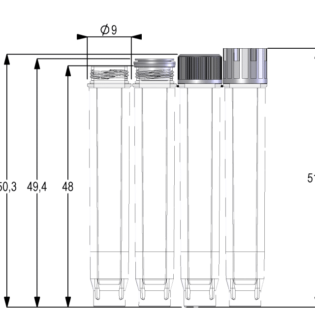 1.40ml Tubes External Thread Hybrid For High Volume - Micronic