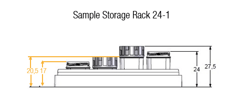 Dimensional Drawing 1.50ml tube in rack
