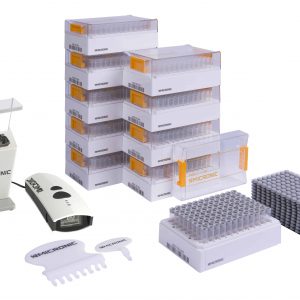 The Micronic Starter Pack Basic with Push Caps is ideal for research laboratories that want to start using 2D coded tubes